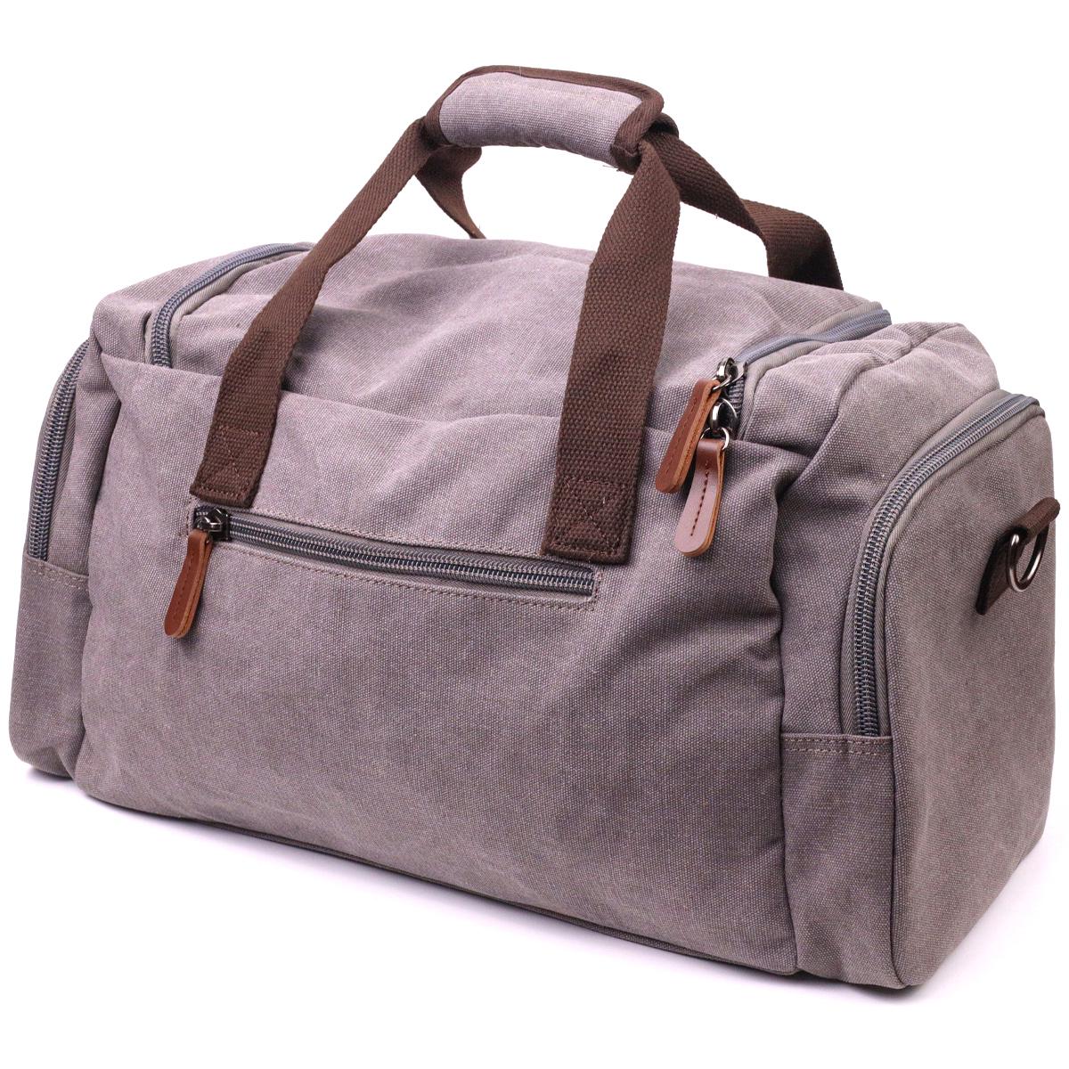 Дорожня сумка текстильна Vintage 21238 Travel Bag 50х25х22 см Сірий - фото 2