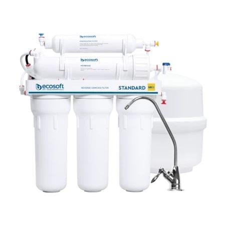 Фильтр обратного осмоса Ecosoft Standard 5-50P 5 ступеней очистки с помпой (MO550PECOSTD)