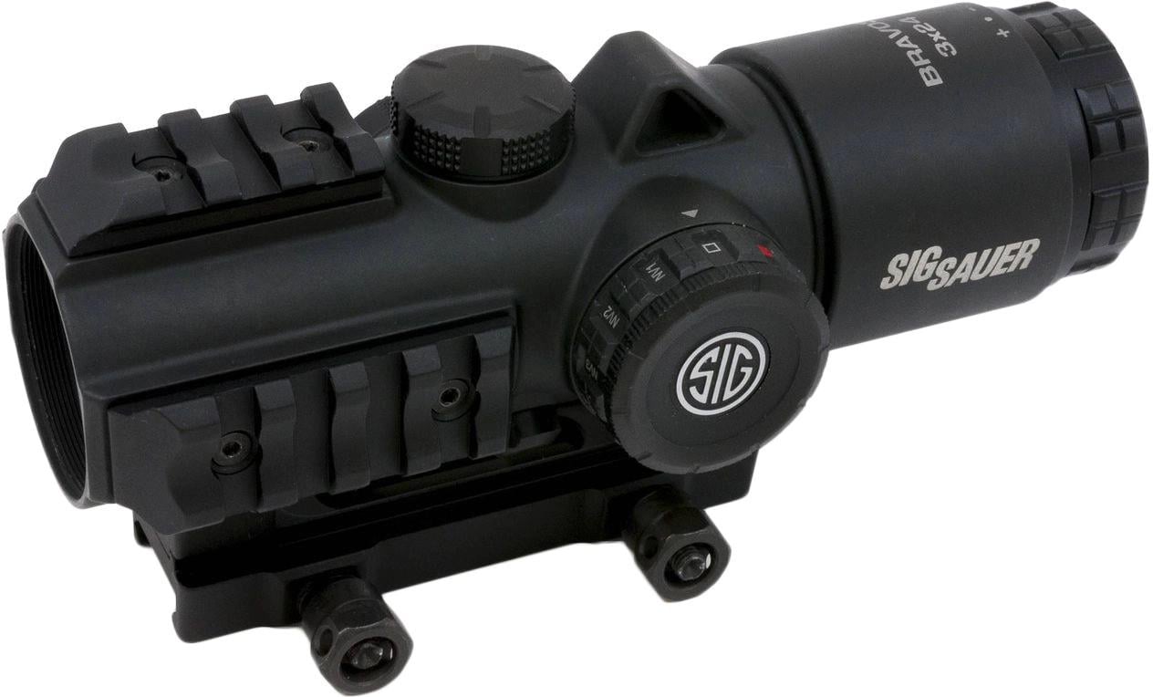 Прицел призматический Sig Optics BRAVO3 BATTLE SIGHT 3X24 мм HORSESHOE DOT ILLUM RETICLE (5003282) - фото 4 Прицел призматический Sig Optics BRAVO3 BATTLE SIGHT 3X24 мм HORSESHOE DOT ILLUM RETICLE (5003282) - фото 4