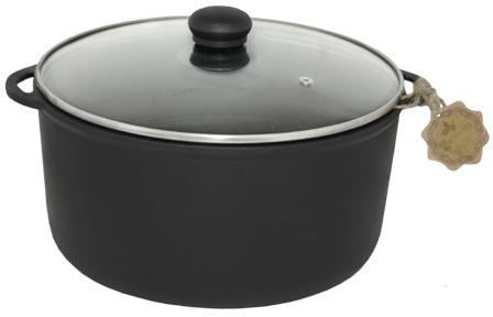 Кастрюля чугунная Maysternya со стеклянной крышкой 6 л - фото 1 Кастрюля чугунная Maysternya со стеклянной крышкой 6 л - фото 1