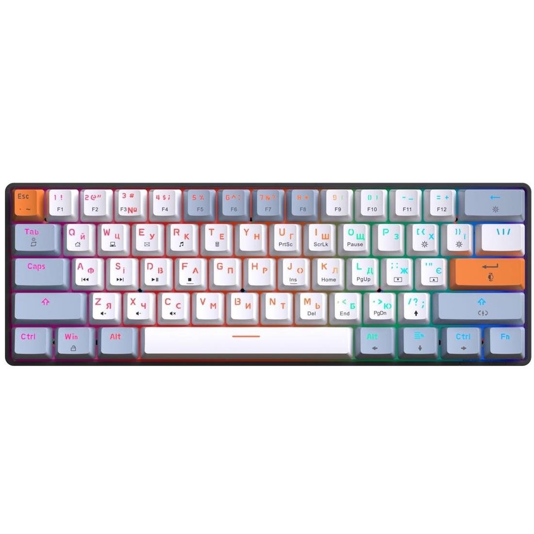 Клавіатура GamePro MK130R Hot-Swap Red Switch RGB USB-A Black (26450305)