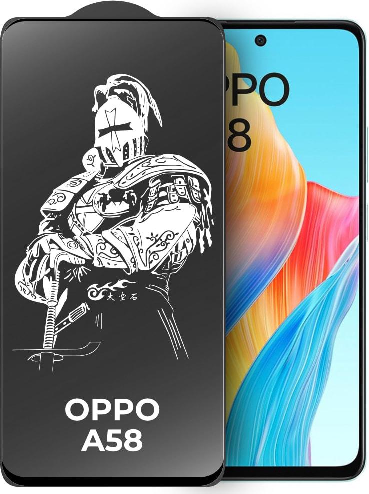 Защитное стекло King Fire OPPO A58 (Full Glue) Black (34982)