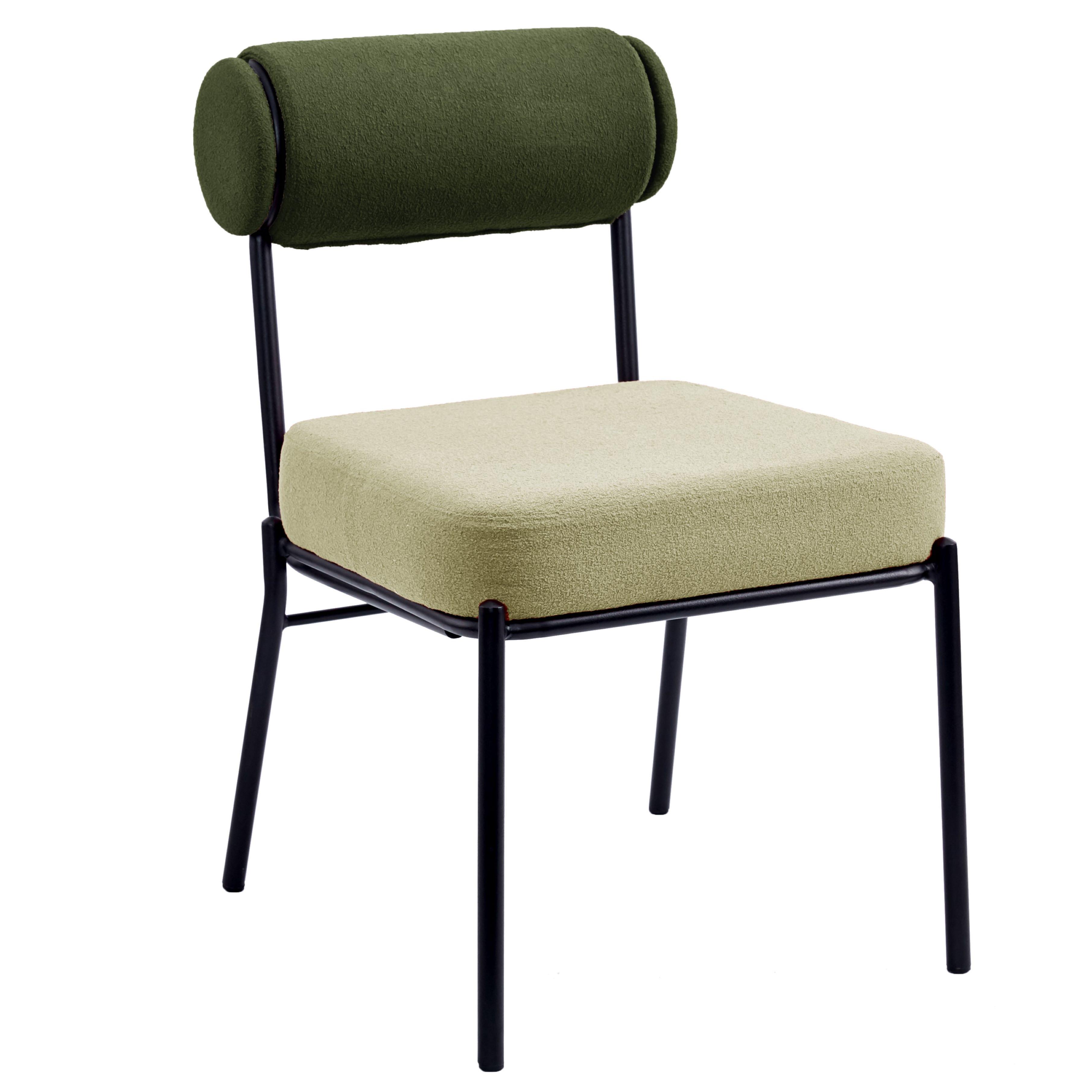 Стул обеденный Intarsio TOTORO Черный/Светло-зеленый (18290201)