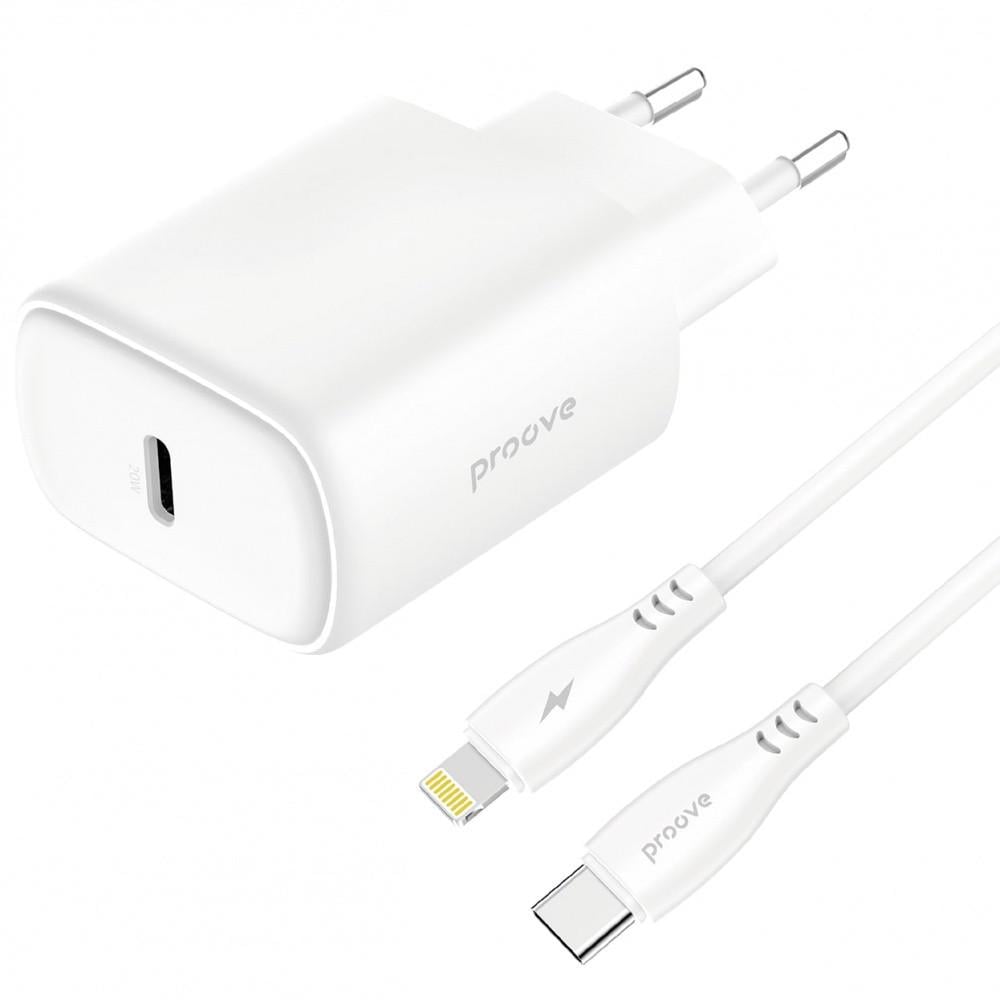 Зарядний пристрій 2 20 W Type-C/Cable Type-C to Lightning 1 м White Зарядний пристрій 2 20 W Type-C/Cable Type-C to Lightning 1 м White