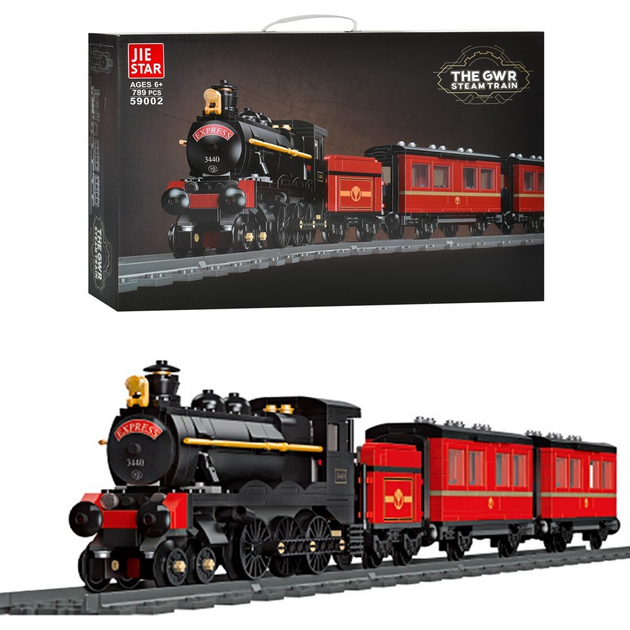 Дитяча залізниця Паровоз з вагонами 789 деталей (59002)