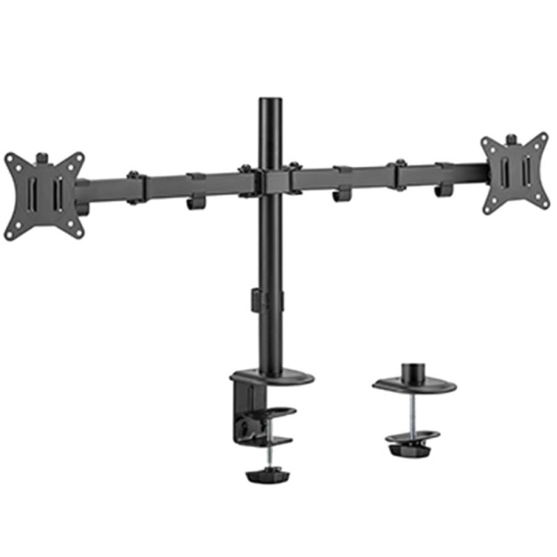 Кронштейн для монітора Brateck LDT66-C024 для двох моніторів 15-26" Чорний (22631568) - фото 11