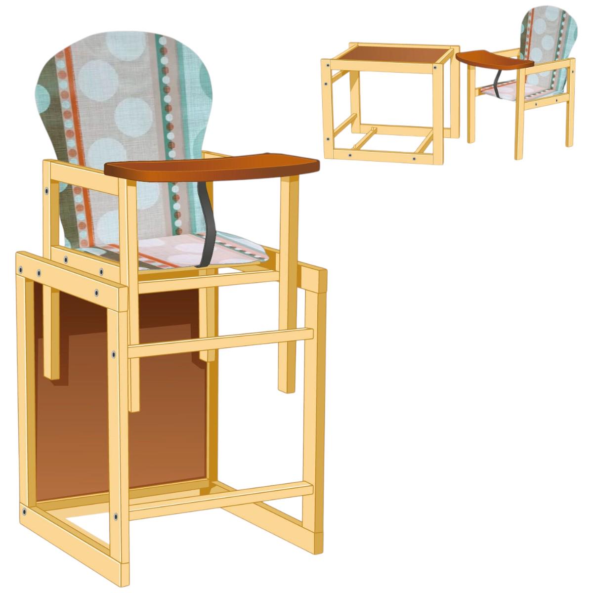 Стульчик для кормления Мася Круги (№1224) - фото 5 Стульчик для кормления Мася Круги (№1224) - фото 5