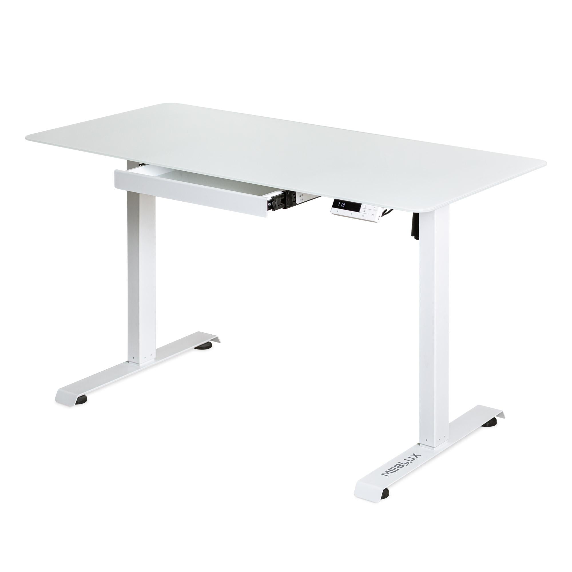 Стіл Mealux PowerDesk Glass з електрорегулюванням висоти White (EVO-201 Glass/White)