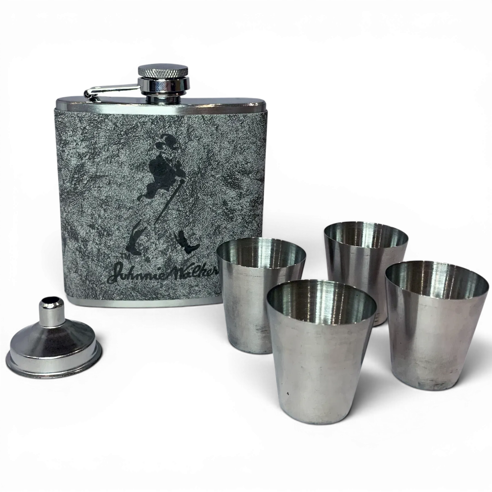 Набор подарочный Johnnie Walker QK-3-3 фляга 7oz 210 мл со стопками Grey (11827)