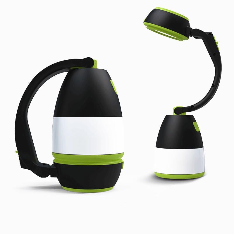 Лампа-фонарь SUNROZ Camping LED Lamp для кемпинга 4в1 Черно-зеленый (SUN7320) - фото 3