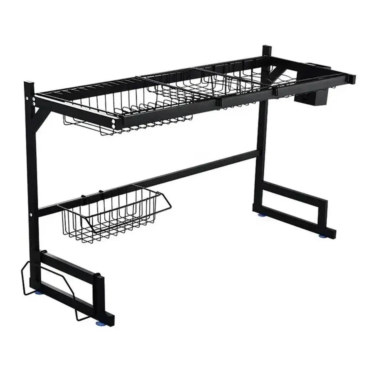 Сушилка для посуды Kitchen Rack над раковиной 65x33,6x52 см Black (3_06779)
