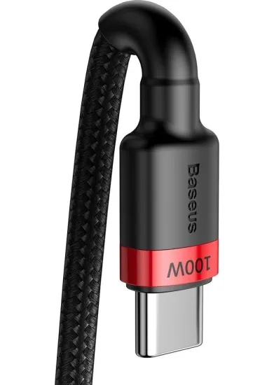 Кабель швидка зарядка 100W Baseus Cafule PD2.0 USB Type C-Type C 1 м Чорний/Червоний (23373337) - фото 3