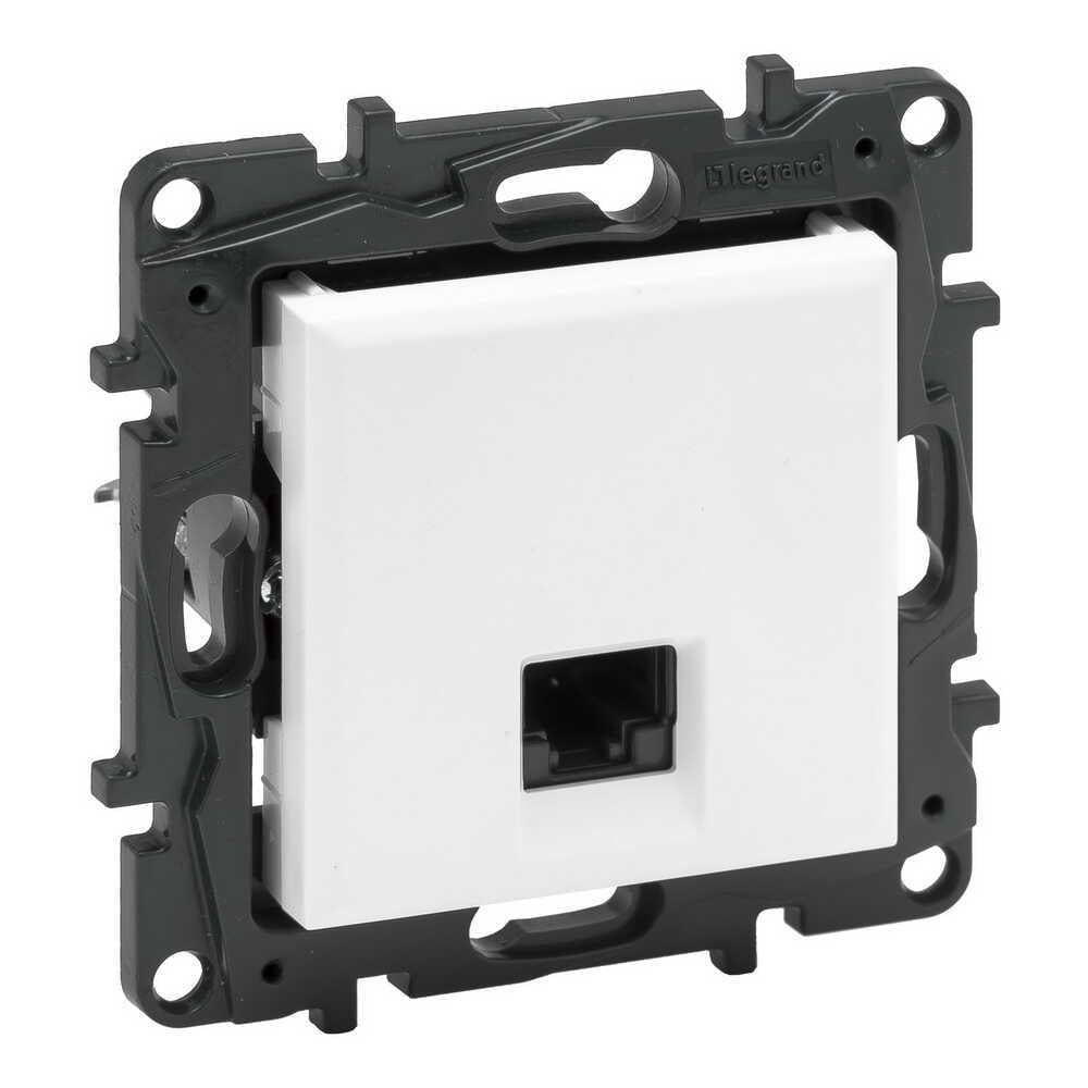 Розетка компьютерная одинарная Legrand Niloe Step RJ45 Белый (863159)