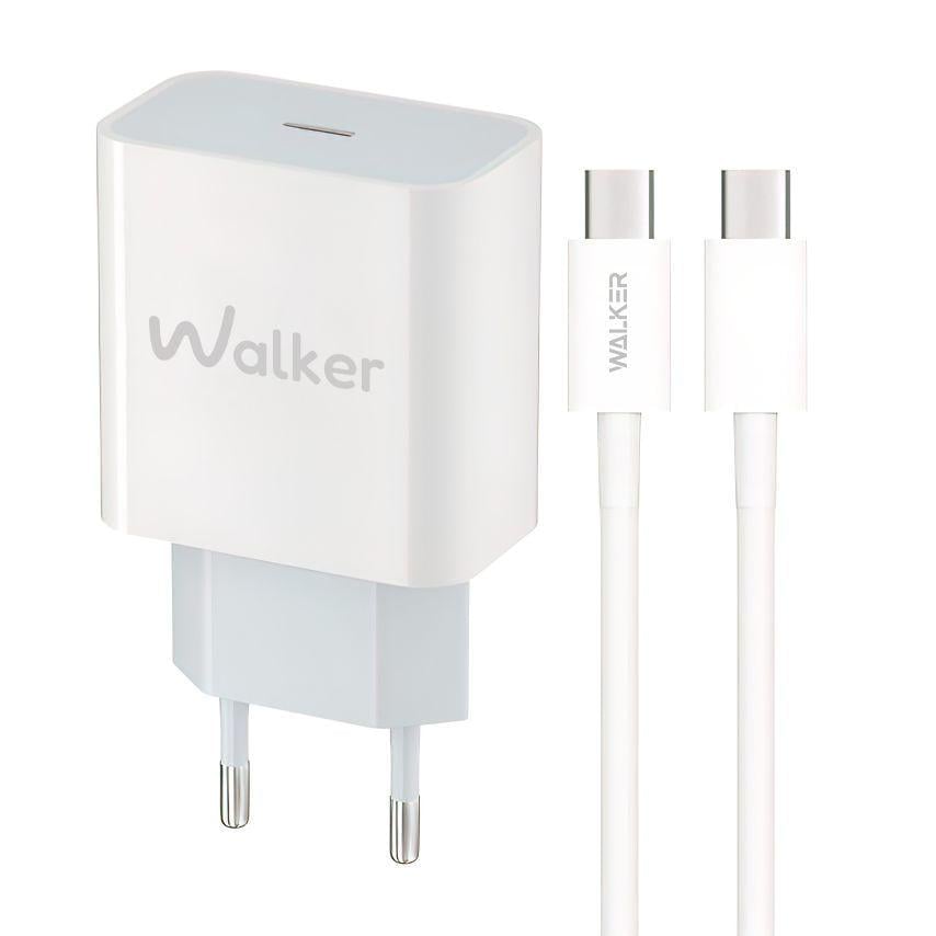 Адаптер Walker PD/3A/20 W/Data Cable Type-C to Type-C White (WH-39)
