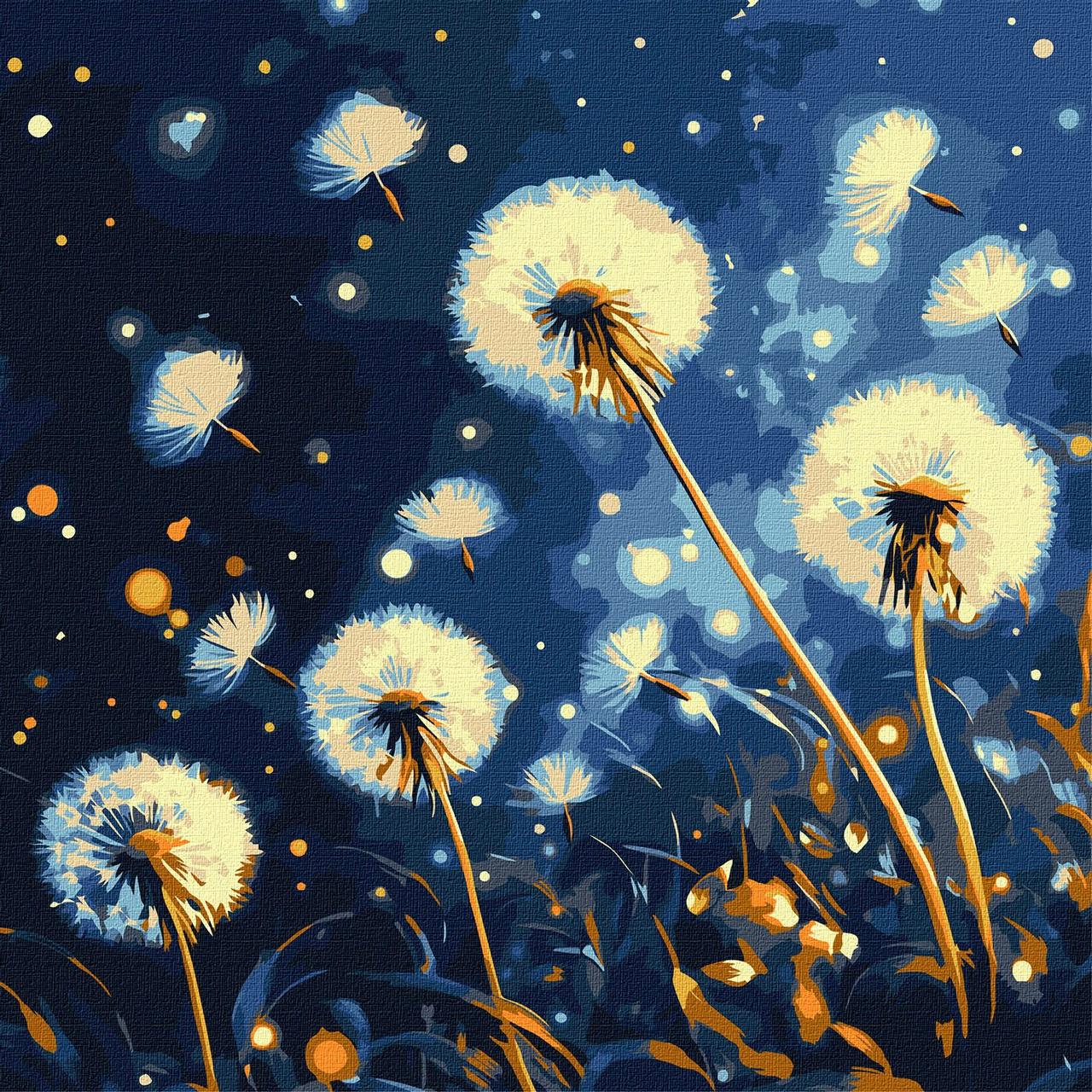 Картина за номерами Ideyka Летючі кульбаби 40х40 см (2824290086)