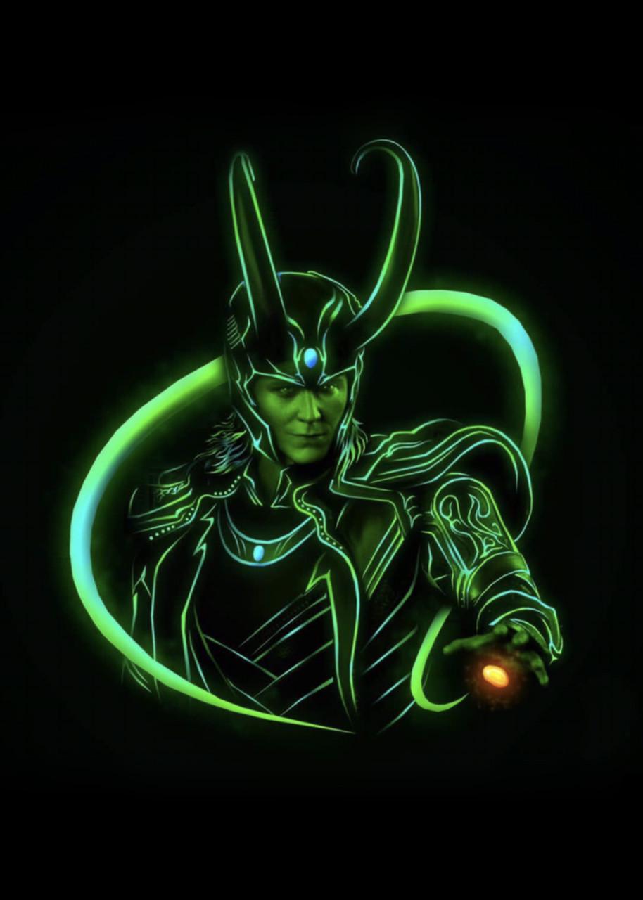 Картина постер Gee! Loki Локи неон 40х60 см LK.09.025