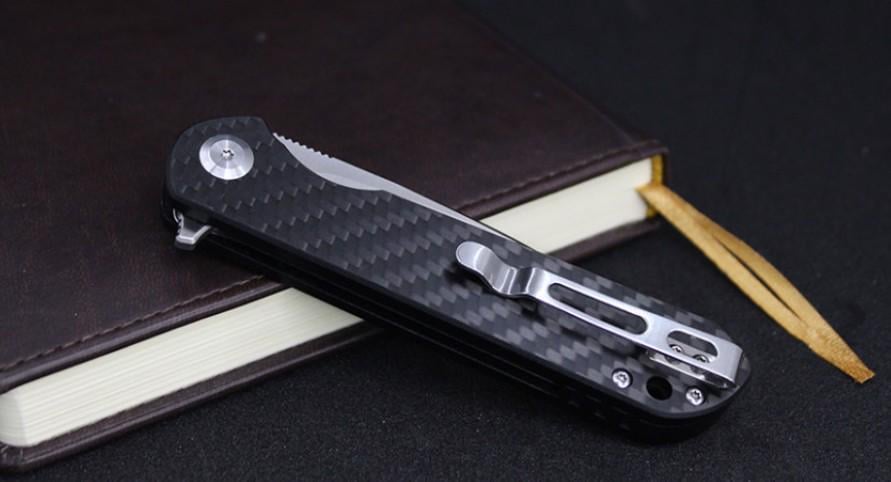 Нож складной Flipper Firebird карманный туристический 202 мм Black (FH41-CF) - фото 11