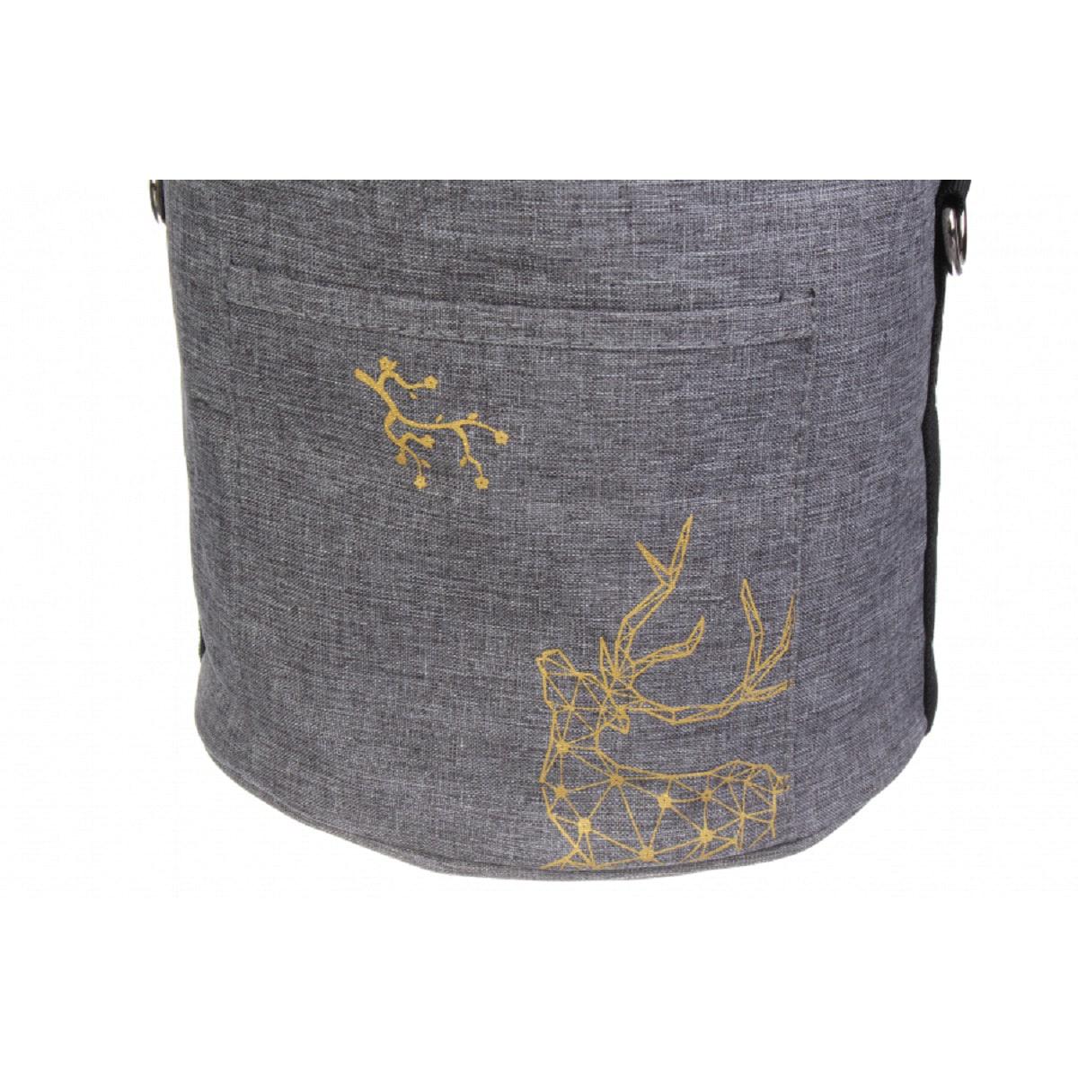 Термосумка Олень круглая с наплечным ремнем Серый - фото 7 Термосумка Олень круглая с наплечным ремнем Серый - фото 7