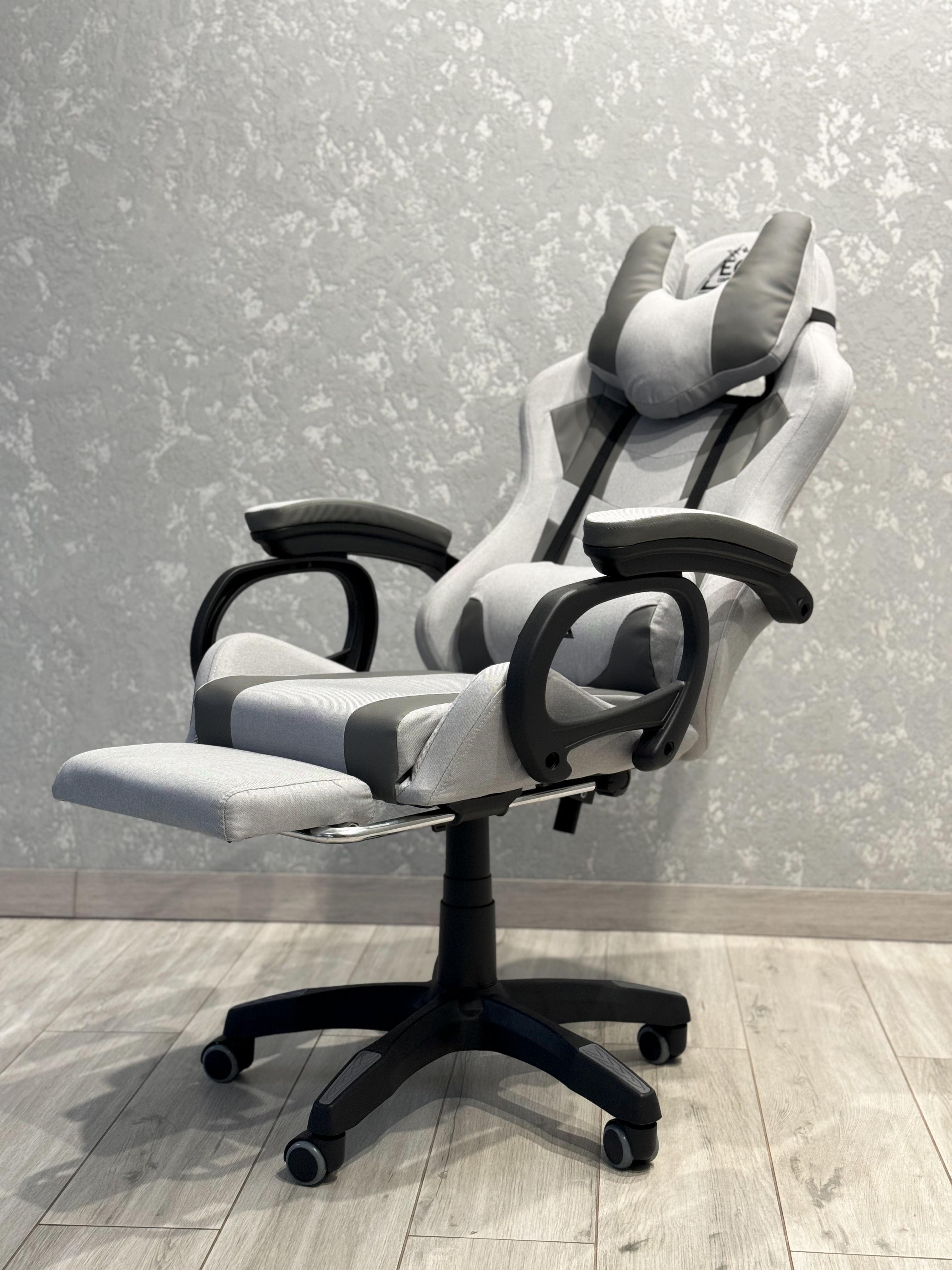 Кресло компьютерное EC GAMING из экокожи Серый - фото 3