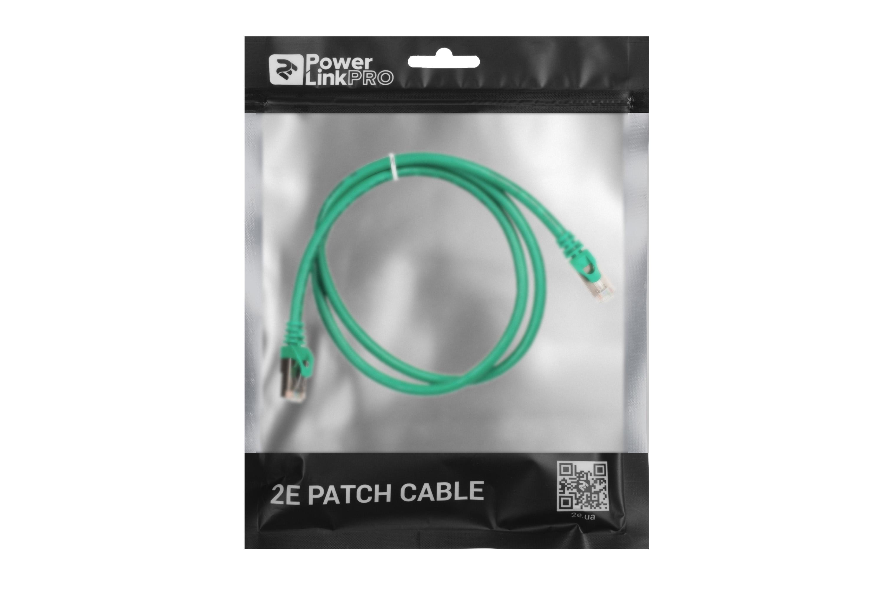 Патч-корд 2E Cat 6 27AWG 1 м з подвійним екрануванням S-FTP Зелений (2E-PC6SFTPCOP-100GRN) - фото 3