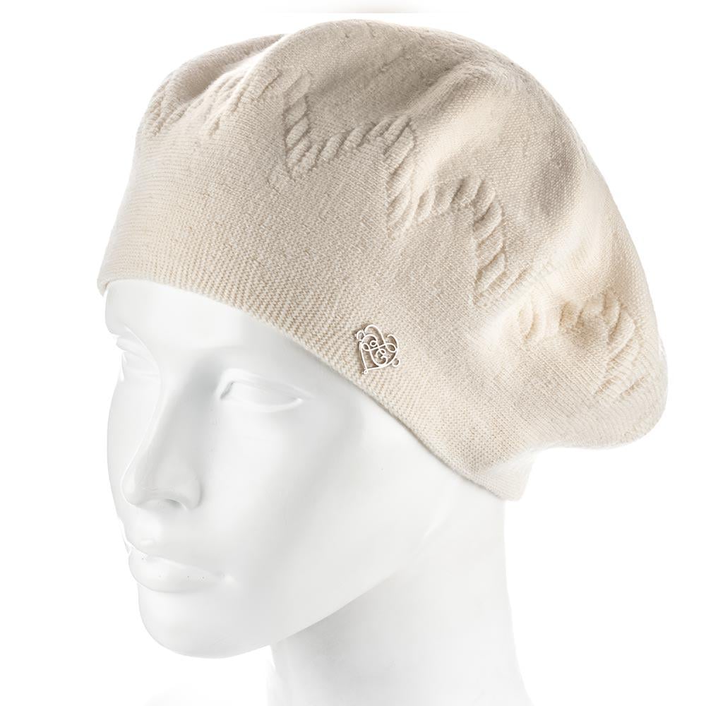 Берет жіночий Zolly ZH247 подвійний напіввовняний Ванільний