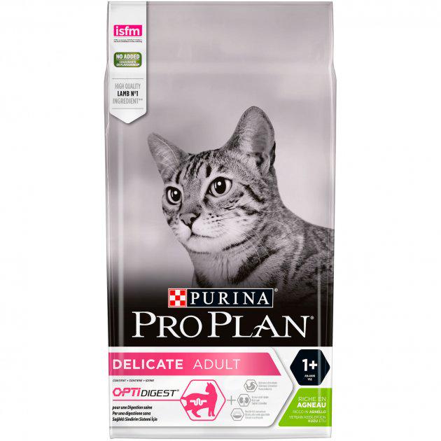 Корм сухой для взрослых кошек Purina Pro Plan Delicate с ягненком 1,5 кг (7613035846685)