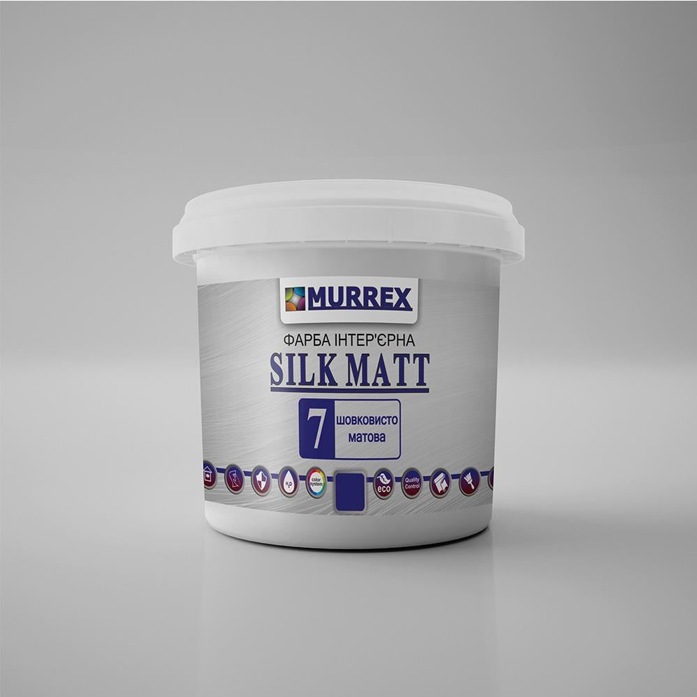 Фарба акрилова шовковисто матова SILK MATT 7 особливо стійка до миття 5 л Білий (00193)