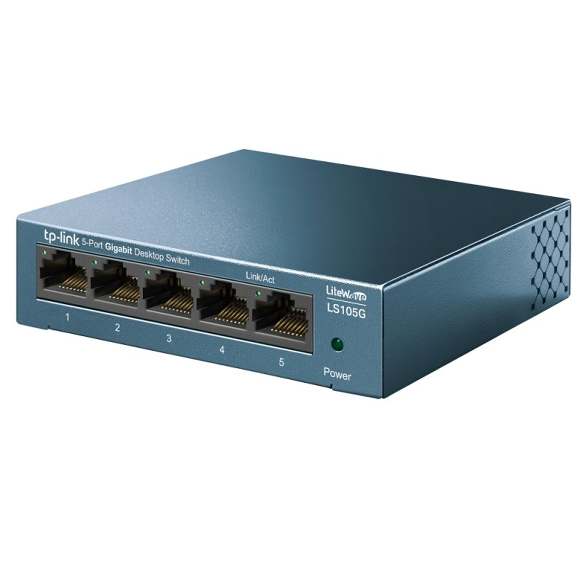 Коммутатор настольный TP-LINK LiteWave LS105G 5-port Gigabit Гигабитный Grey-blue (150115)