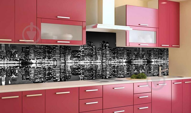 Наклейка виниловая кухонный фартук Zatarga "Город Отражение" 650х2500 мм Наклейка виниловая кухонный фартук Zatarga "Город Отражение" 650х2500 мм