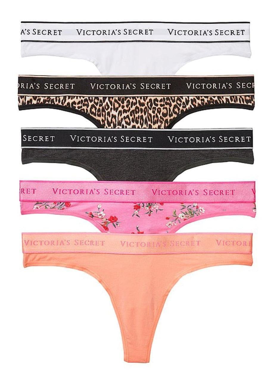 Набор трусиков Victoria's Secret стринги S 5 шт. Разноцветный (2217918971)