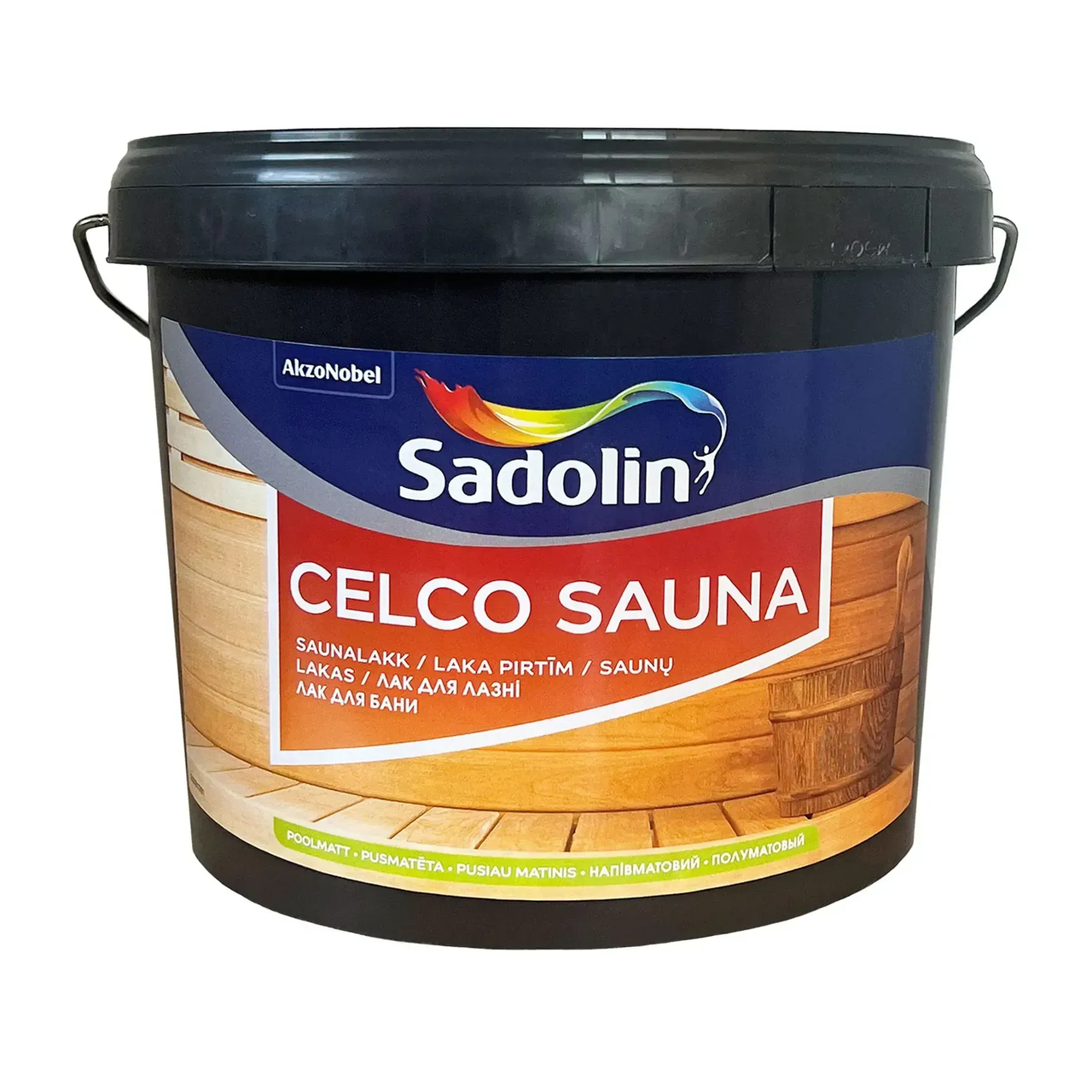Лак для сауны Sadolin Celco Sauna на водной основе полуматовый 2,5 л (2893934945)