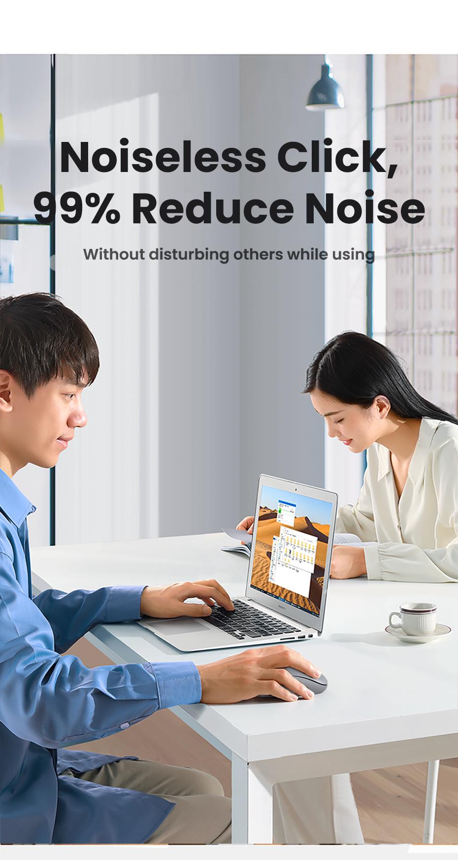 Мышь беспроводная Ugreen 2.4 ГГц DPI 2400 Серый (90669) - фото 7