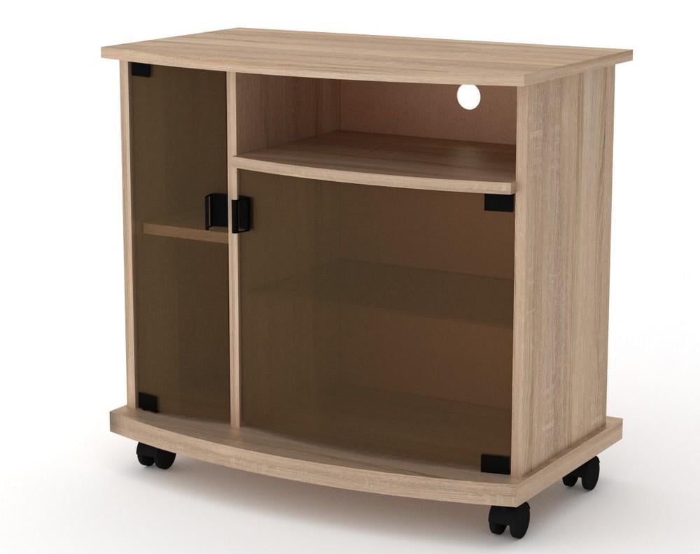 Тумба под телевизор МеблиКо Амбасадор Нью 70х43х65 см Дуб Сонома (k-1002-4) - фото 1 Тумба под телевизор МеблиКо Амбасадор Нью 70х43х65 см Дуб Сонома (k-1002-4) - фото 1