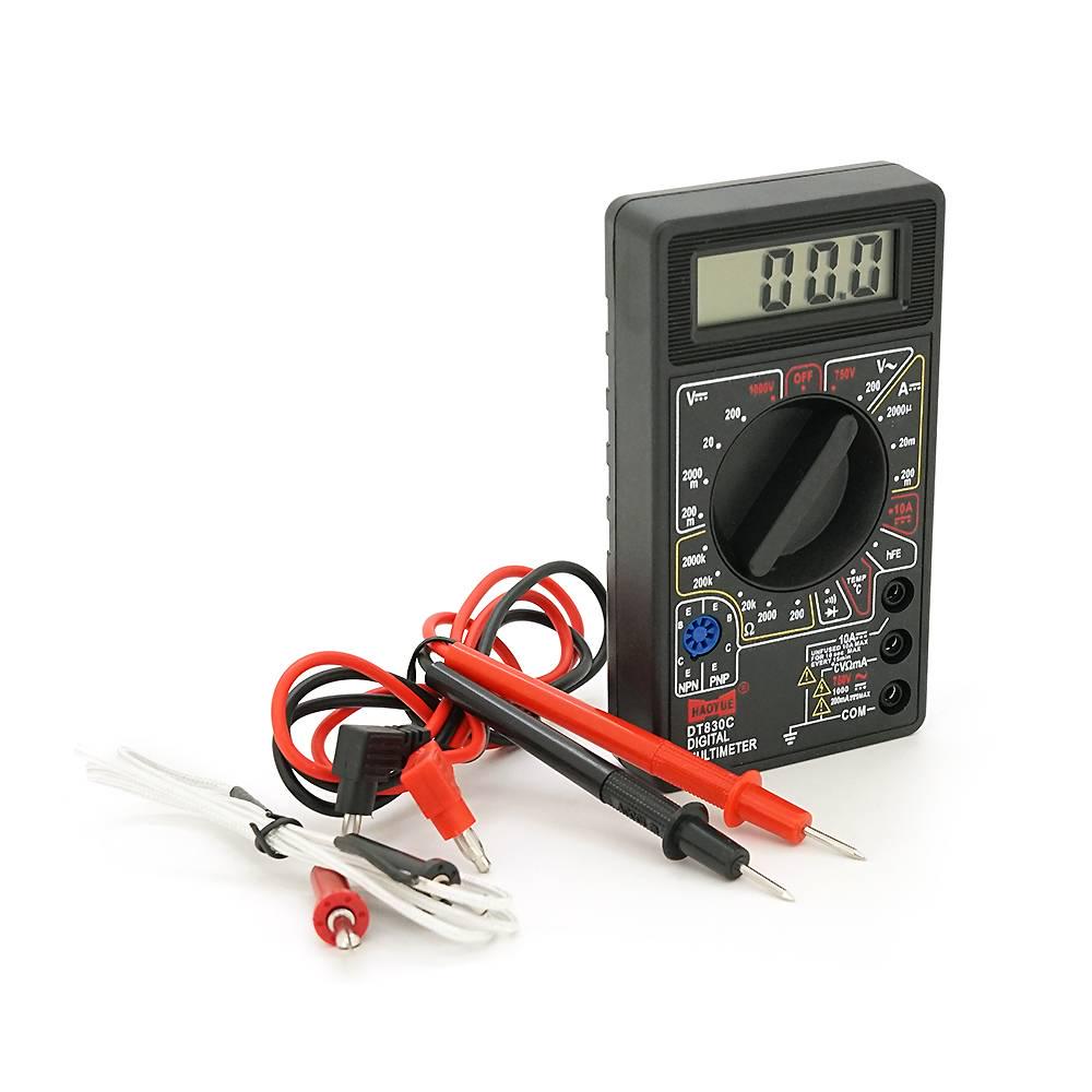 Мультиметр HAOYUE DT-830C вимірювання VDC/VAC/ADC/Ω/°C (30491)