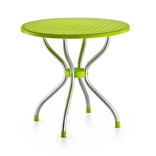 Круглий стіл із алюмінієвими ніжками "Beta" для дому