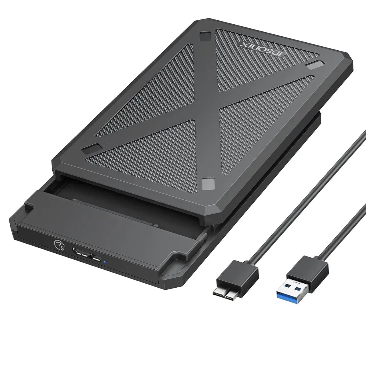 Корпус для жорсткого диска IDsonix USB 3.0 SATA III UASP зовнішній 2,5" Чорний