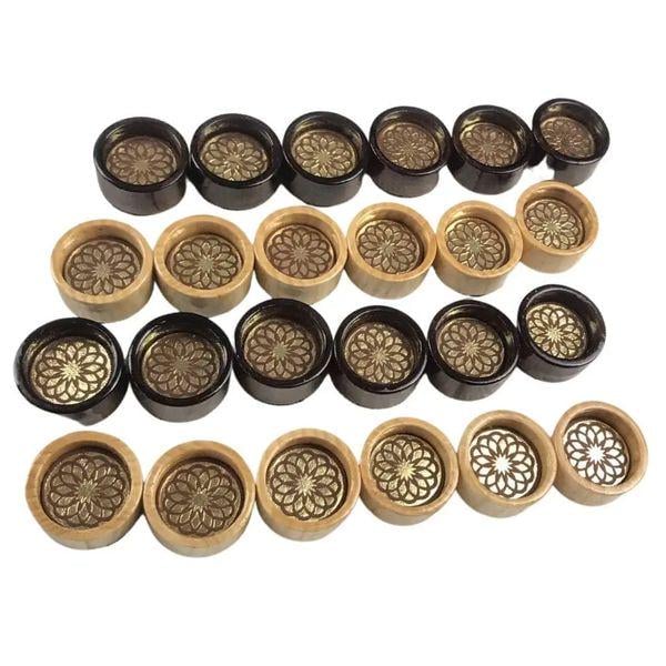 Фишки для нард штамп №10 с кожаной вставкой 25х12 мм (33732404)