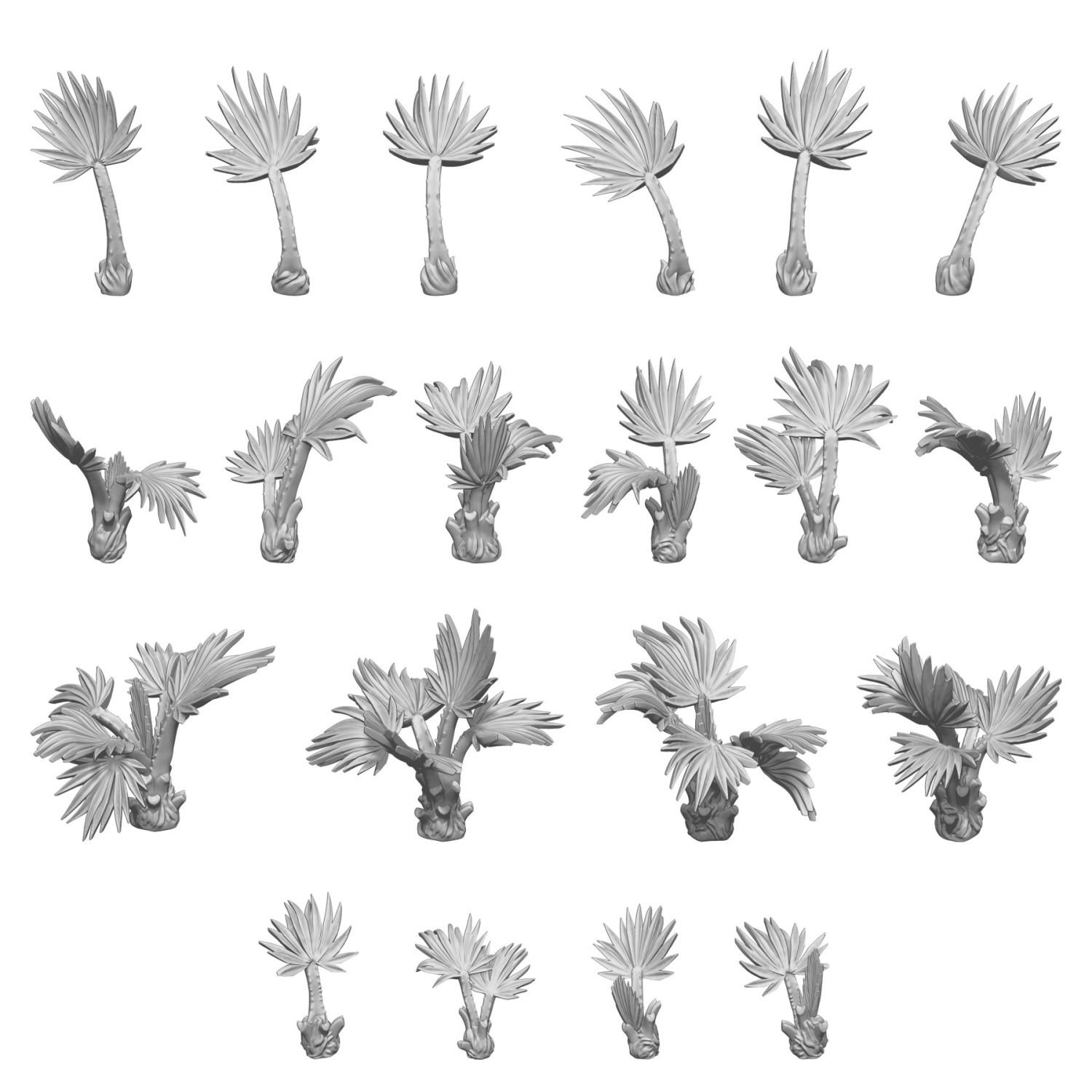 Фігурки 3D GSW Printed Plantas FAN PALMS Пальми (12670)