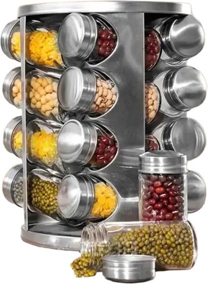 Набір для спецій Spice carousel №A2-31 з металевими кришками (234570166_505)