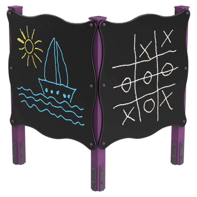 Доска для рисования для детской игровой площадки Kidigo 122х122х162 см Разноцветный (1127670964) - фото 5