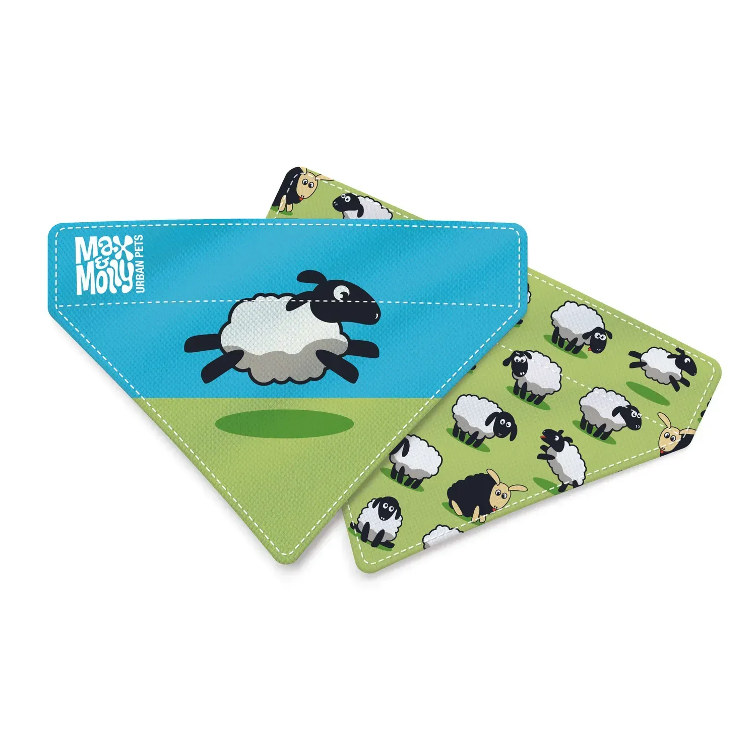 Бандана для собак на ошейник Max & Molly Bandana Sheep из L Black (701033) - фото 2 Бандана для собак на ошейник Max & Molly Bandana Sheep из L Black (701033) - фото 2