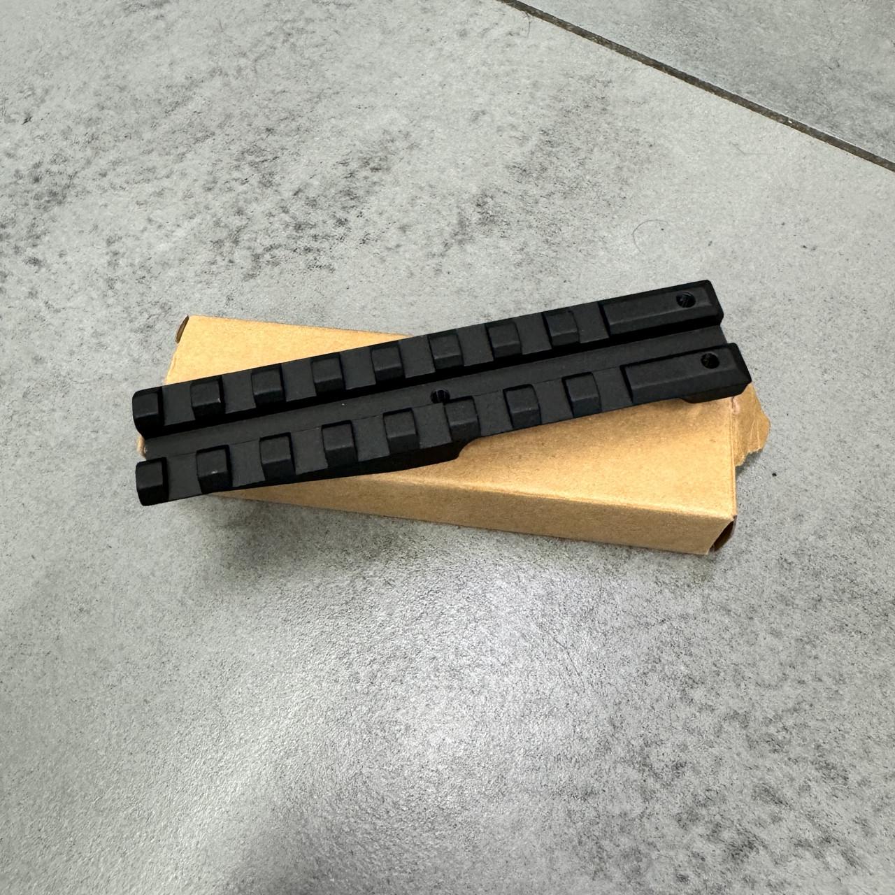 Планка Picatinny для АК на цілик 8 слотів довжина 100 мм Планка Picatinny на АК - фото 5 Планка Picatinny для АК на цілик 8 слотів довжина 100 мм Планка Picatinny на АК - фото 5