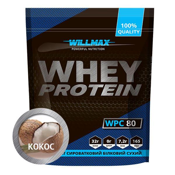 Протеин сывороточный Whey Protein 80% Willmax Кокос 920 г (2106)