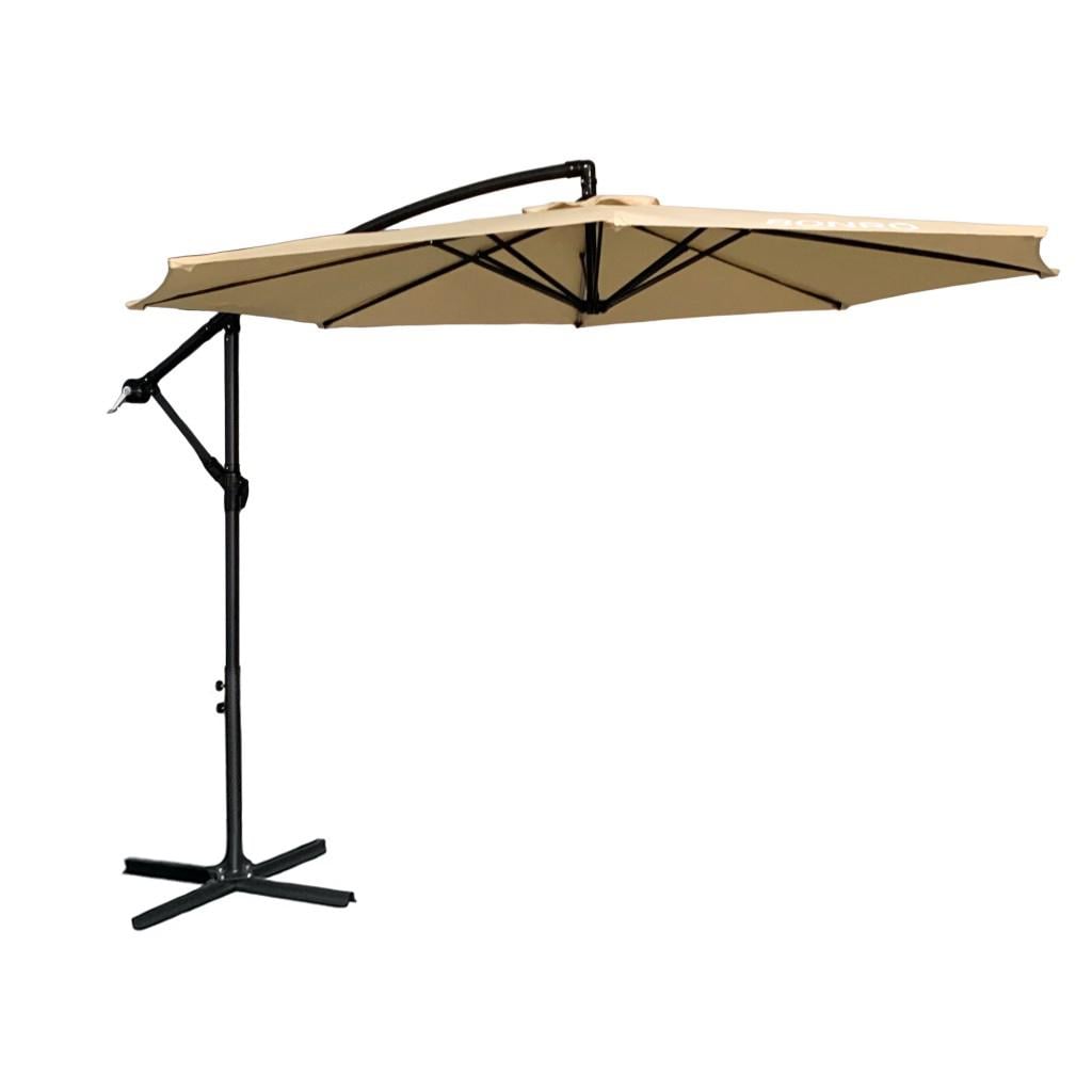 Парасоля садова регульована Bonro B-7012 з нахилом 8 спиць 3 м Бежевий (42400510)