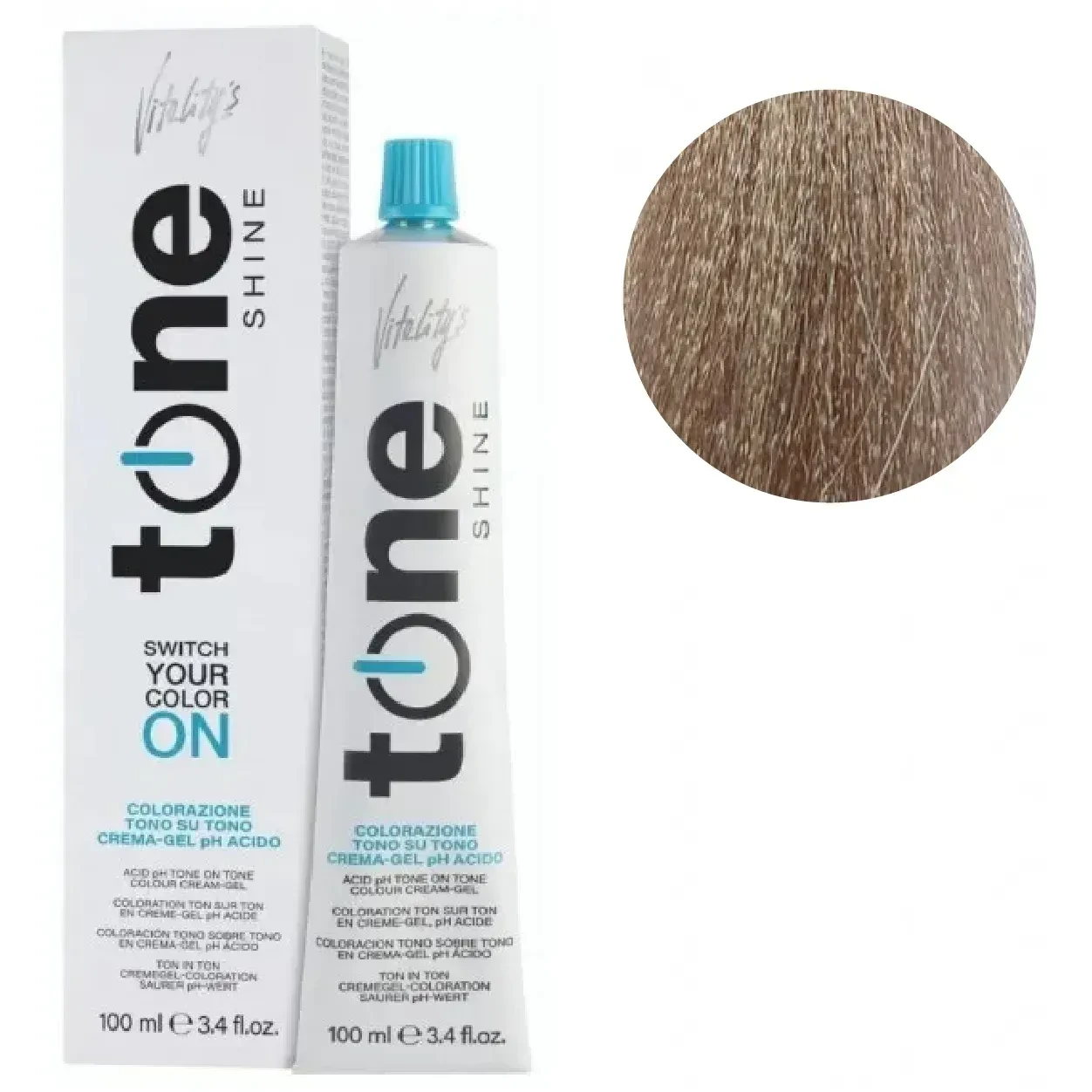 Гель-краска для волос тонирующая безаммиачная Tone Shine Vitality's 10/21 Ультраблонд бежево-пепельный 100 мл