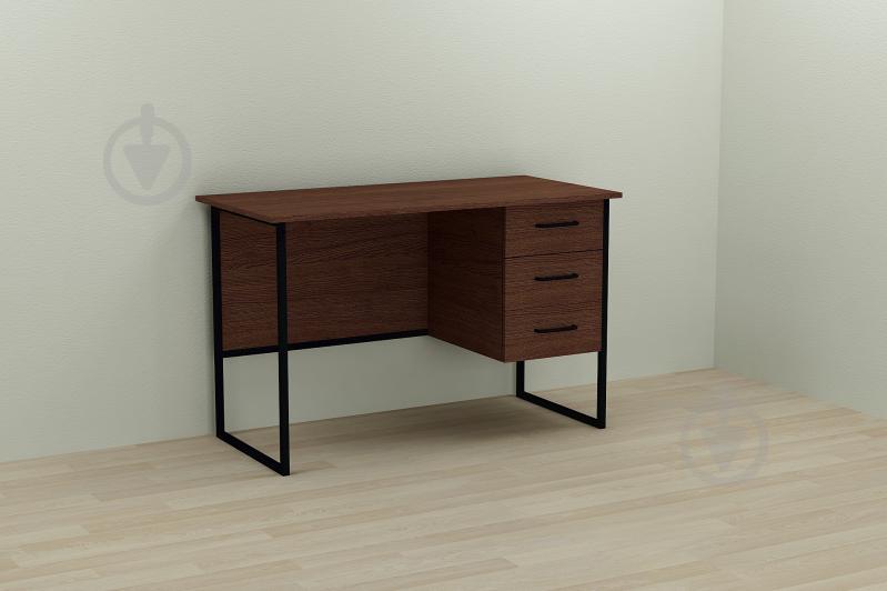 Компьютерный стол Ferrum-decor Гарри 75x120x60 черный ДСП Венге 16мм