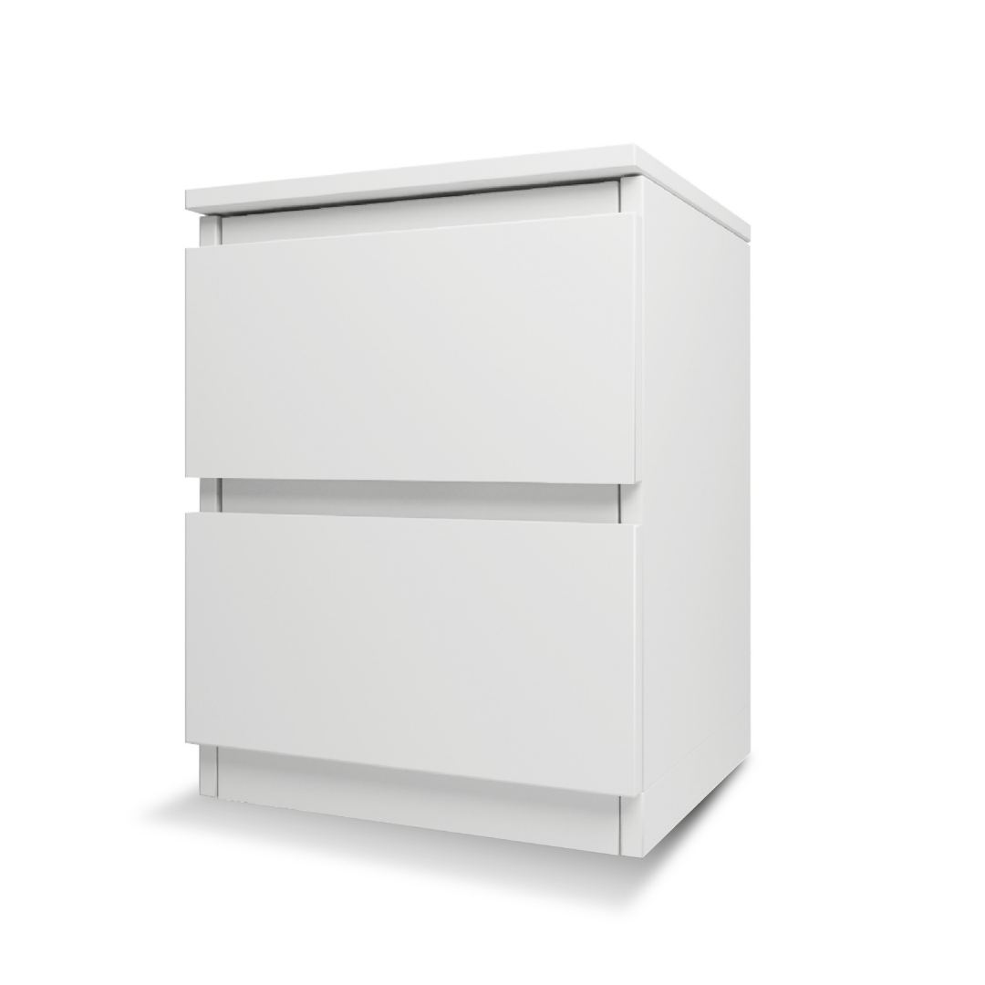 Тумба приліжкова MEBEX на 2 шухляди 50х40х54,4 см Білий (VS2B500WH) - фото 2 Тумба приліжкова MEBEX на 2 шухляди 50х40х54,4 см Білий (VS2B500WH) - фото 2