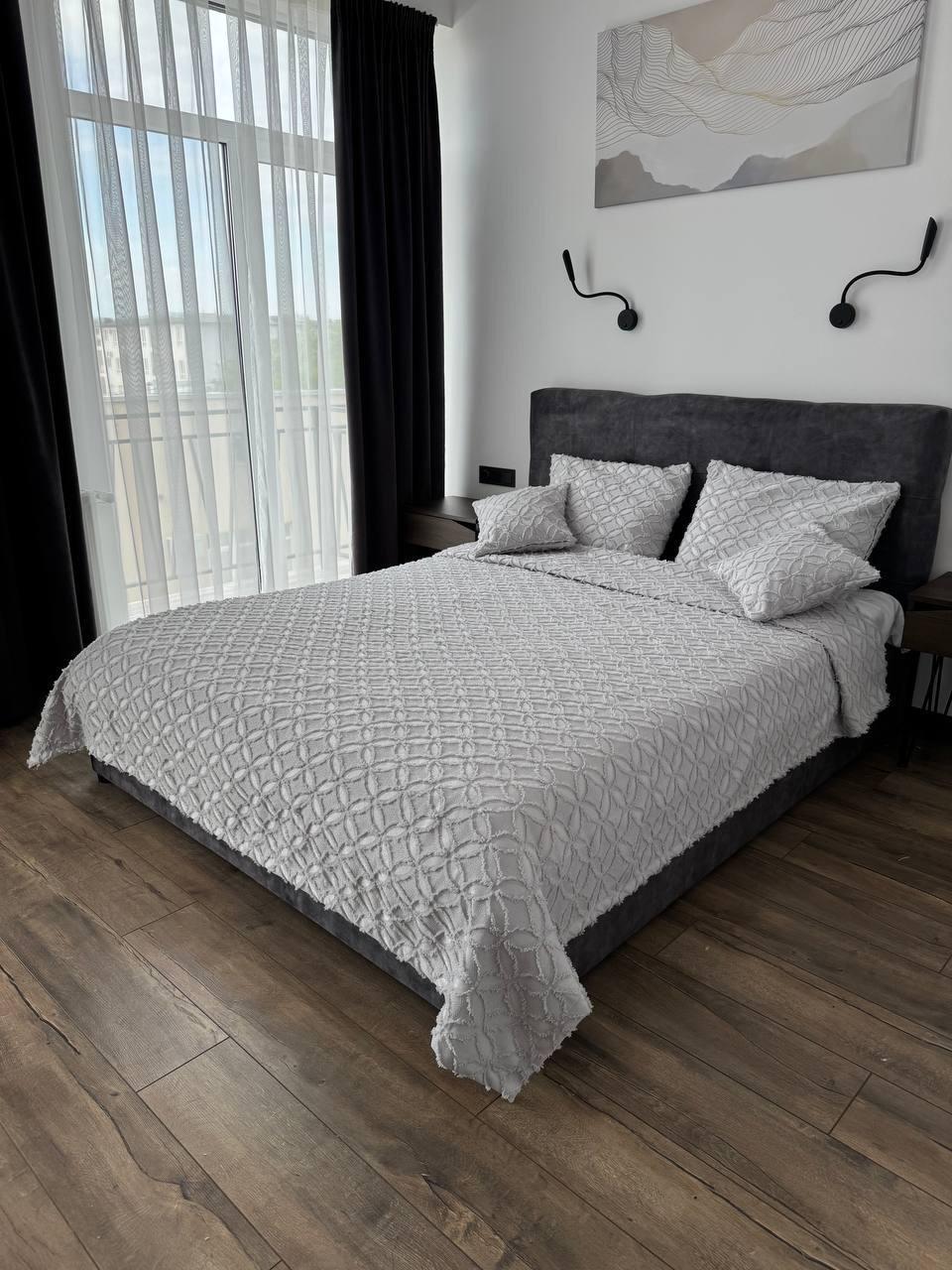 Покрывало Фрея 240x250 см Серый (21621-8-240x250cm) - фото 2 Покрывало Фрея 240x250 см Серый (21621-8-240x250cm) - фото 2