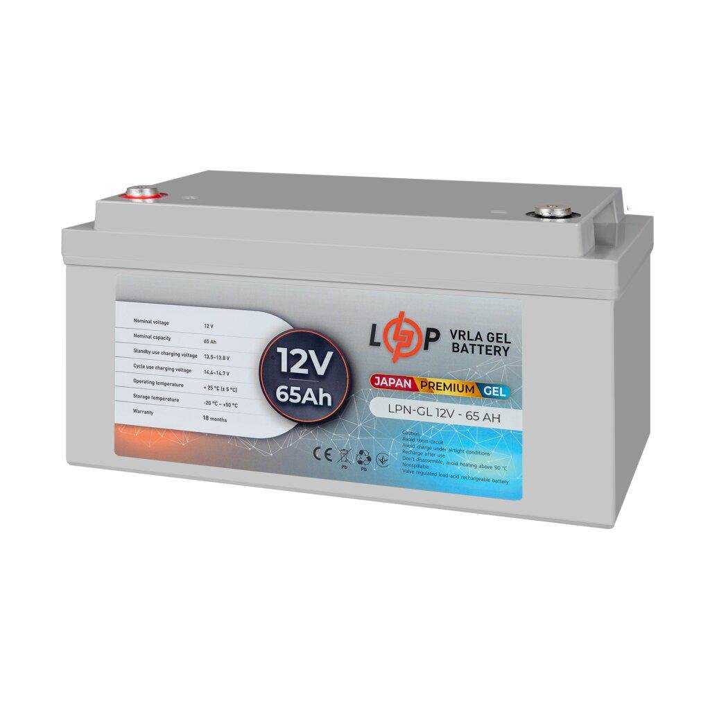 Аккумулятор гелевый LogicPower LPN-GL 12V 65 Ah под болт М6 (LP13718) - фото 3