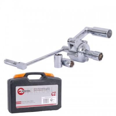 Ключ балонний Intertool роторний для легкових автомобілів 180 мм пластиковий кейс (XT-0003)